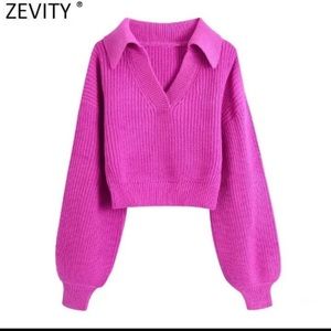 long sleeve crop top